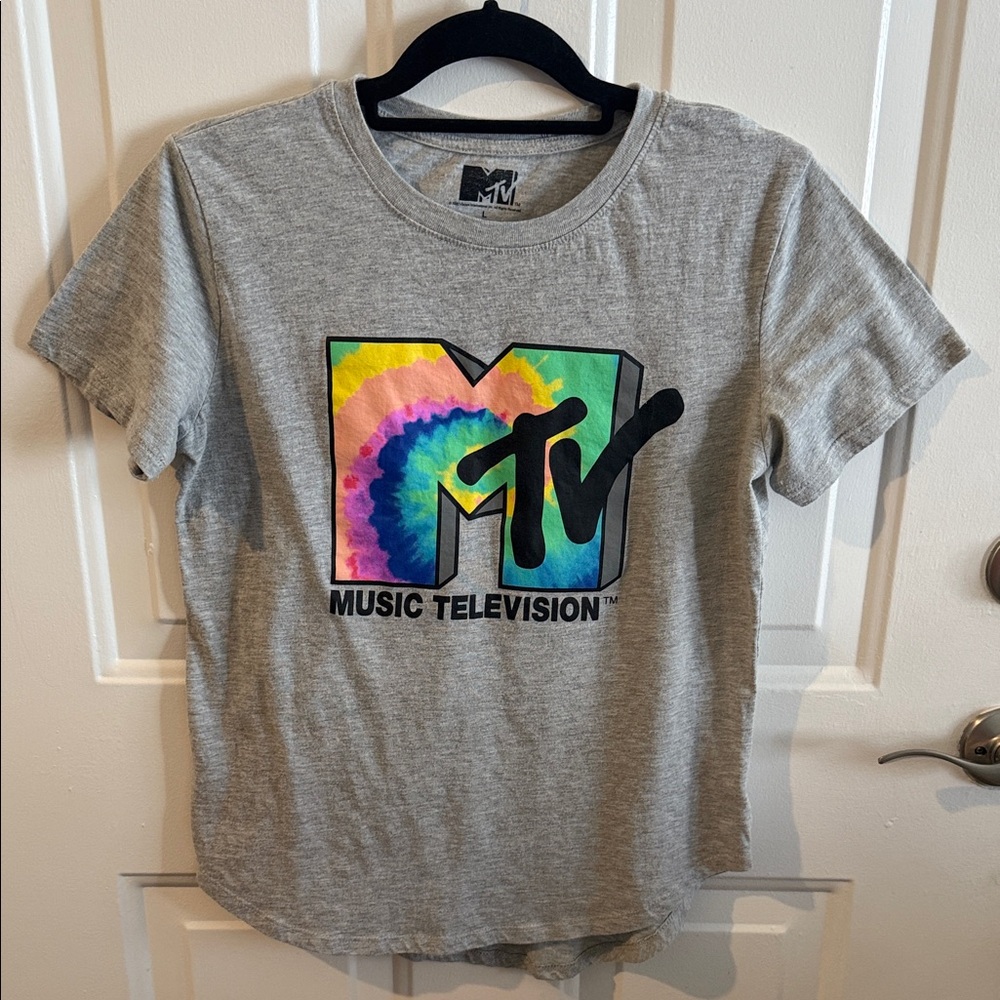 MTV Tie-Dye Logo Gray T-Shirt